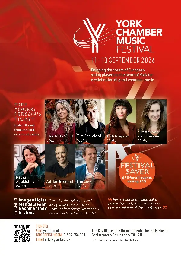 York Chamber Music Festival Poster design 2026
