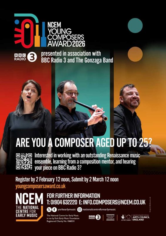NCEM Young Composers Award poster 2026