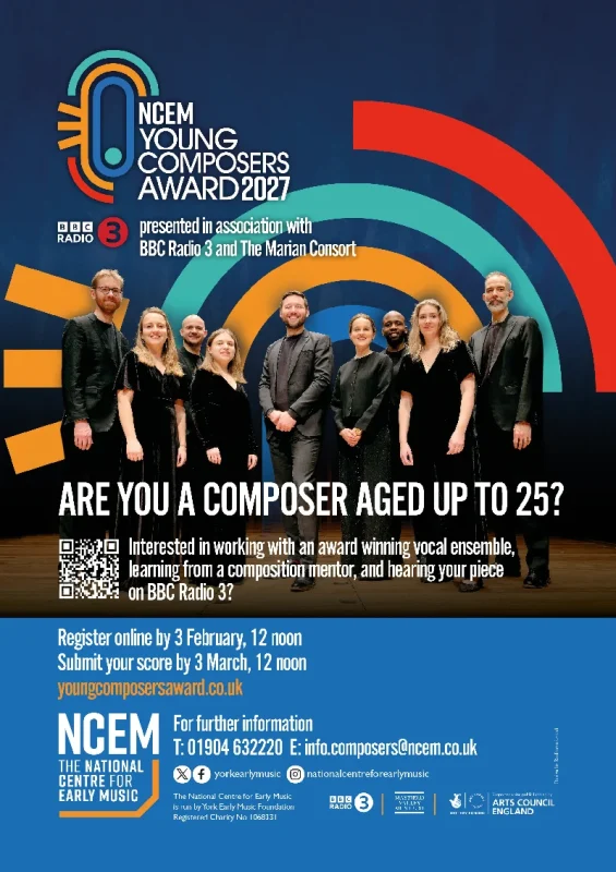NCEM Young Composers Award 2027 poster design
